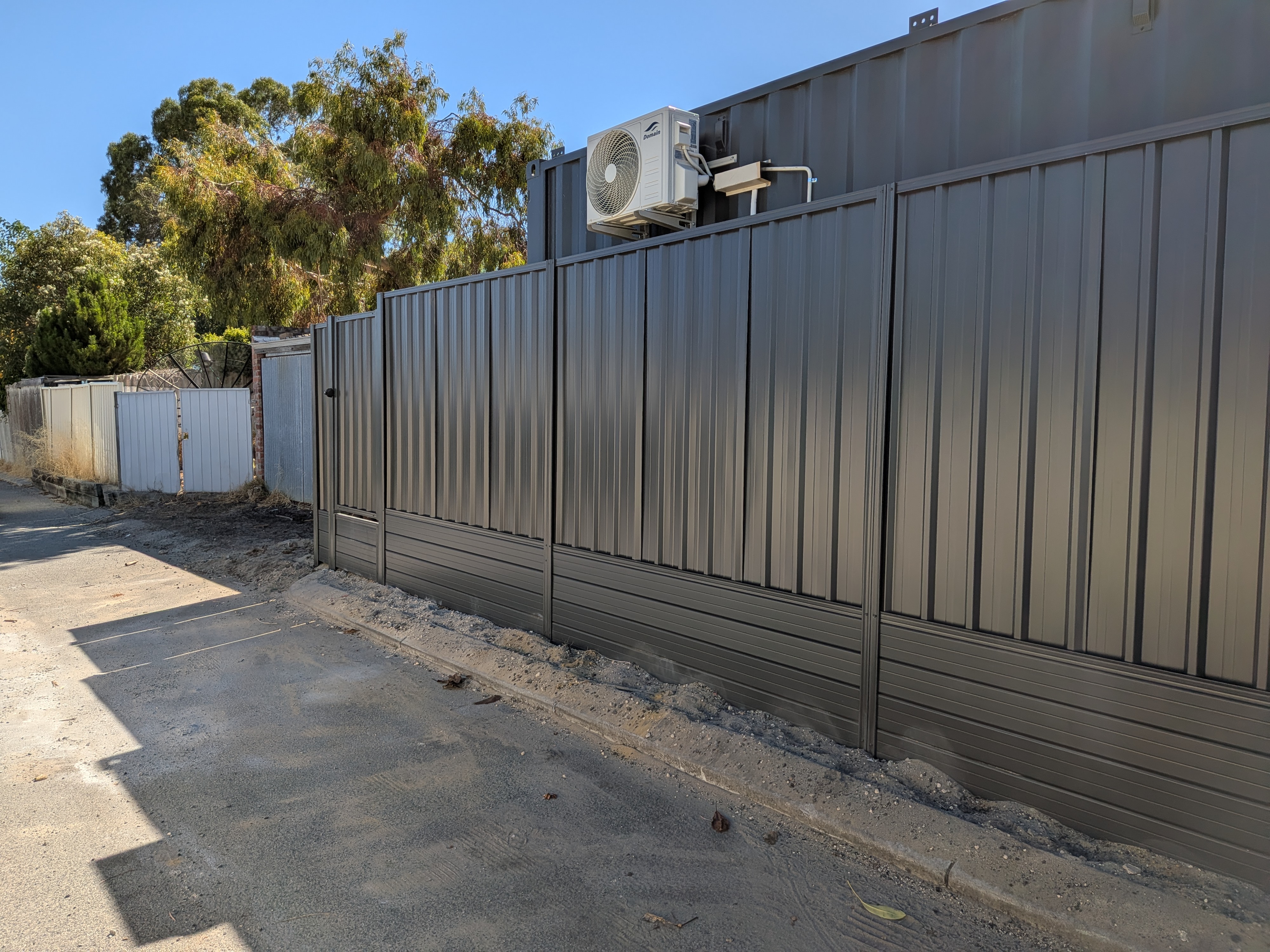 Completed Monument Colorbond fencing installation